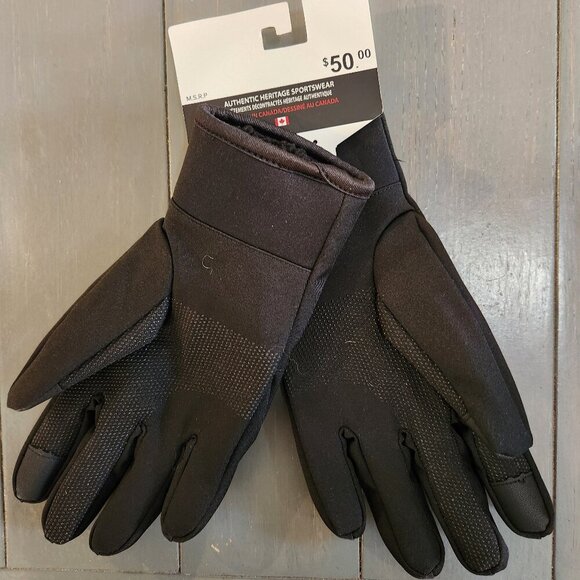 Canada Weather Gear Black Fleece Lined Touch Compatible Gloves Size Medium - Picture 3 of 4